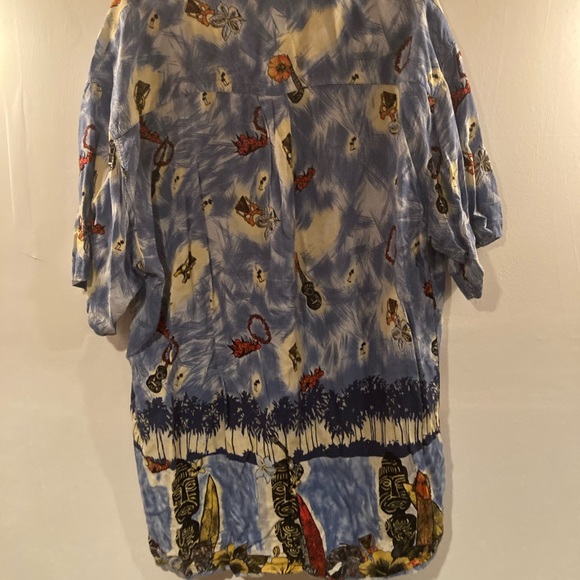 M. E. Sport Hawaiian shirt XXL featuring tiki theme and leis - Picture 5 of 6